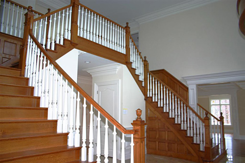 Quartered-sawn oak staircase