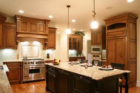 Custom maple kitchen cabinets